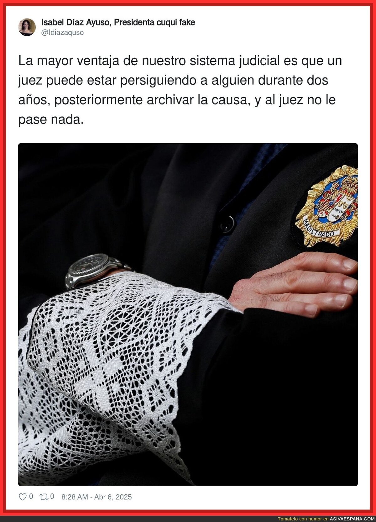 A Ayuso le gustan los jueces