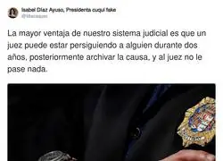 A Ayuso le gustan los jueces