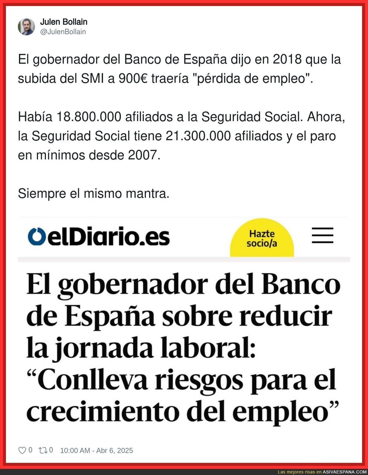 Muy bien la predicción del Banco de España