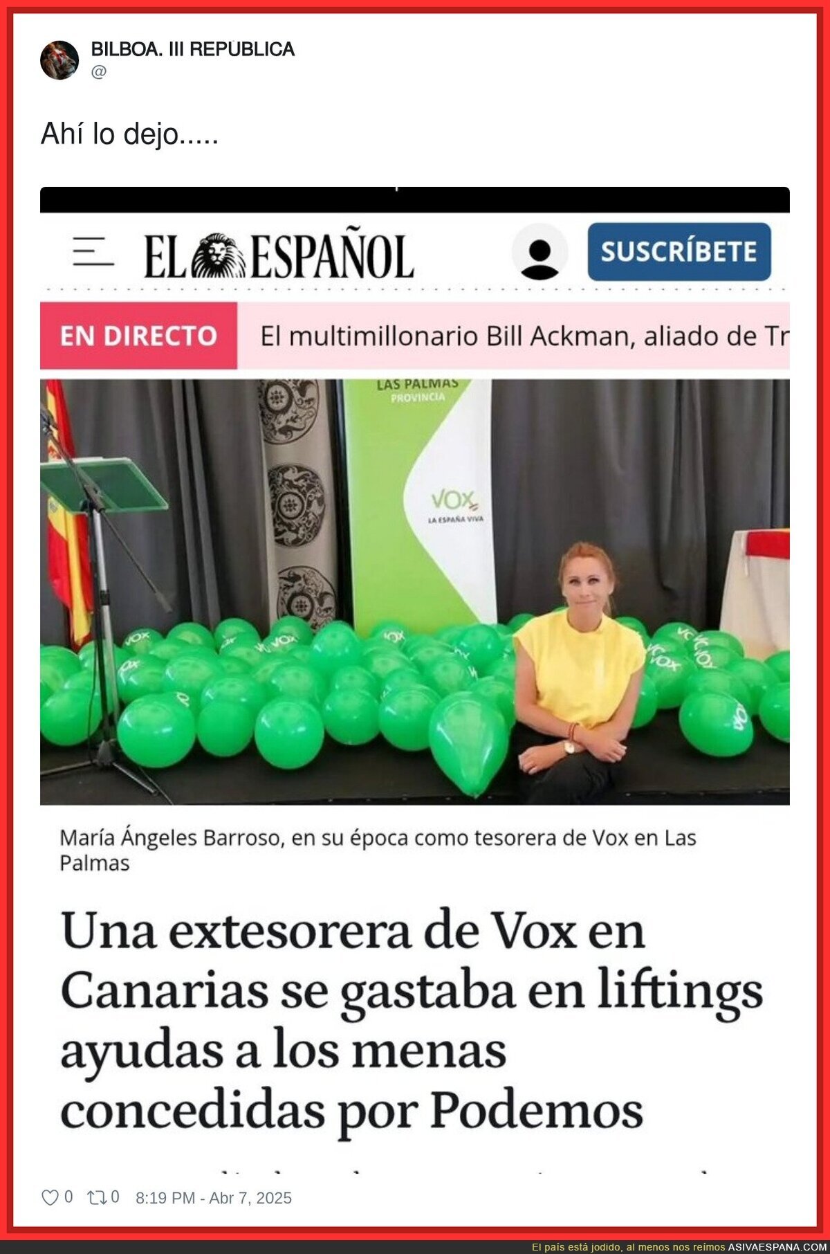 Imagina un país gestionado por la gente de VOX