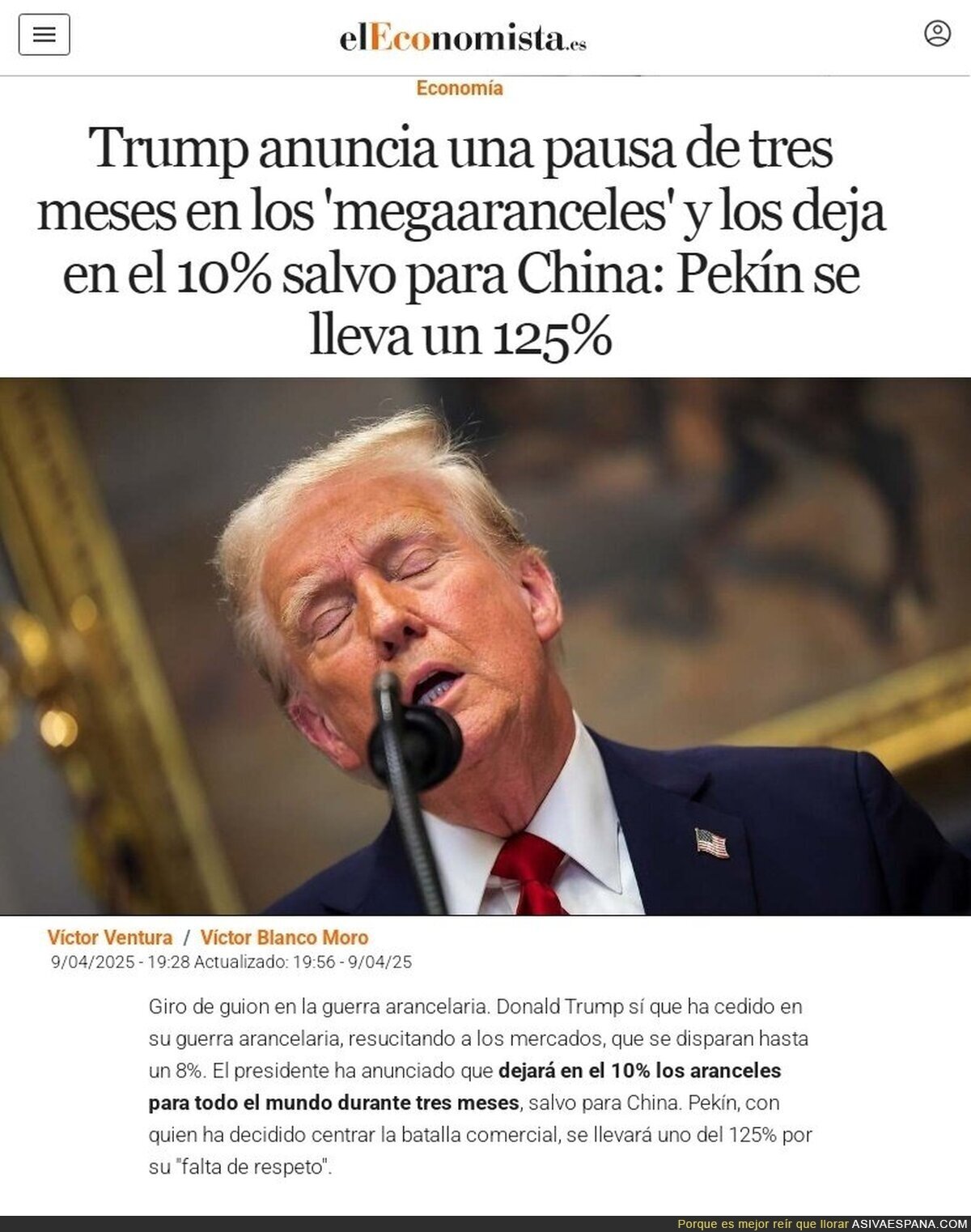 Recogida de cable de Trump