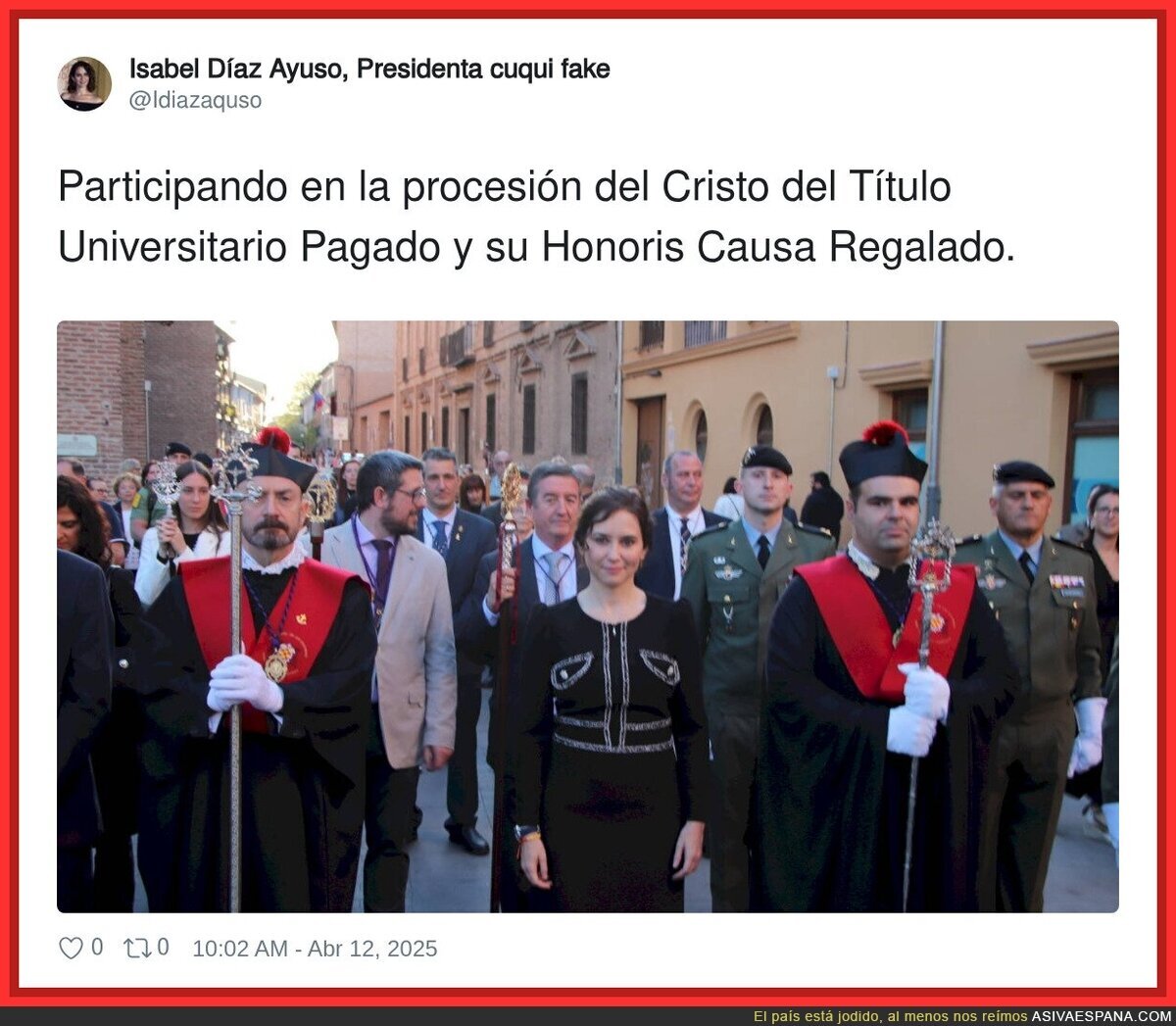 La procesión favorita de Ayuso