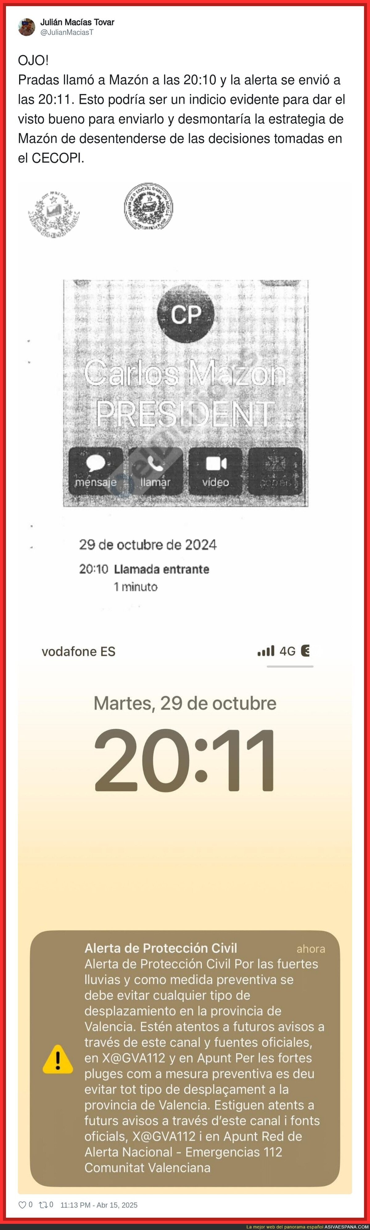 Cada día que pasa es más vergonzoso lo de Mazón en Valencia