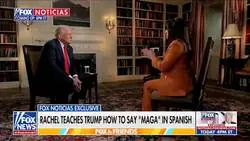 Presentadora de Fox ense&ntilde;a a Donald Trump a decir en espa&ntilde;ol Make America Great Again