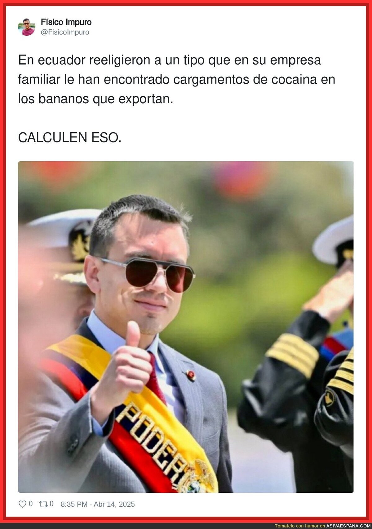 La gente de Ecuadro sabrá si ha elegido esto como mejor opción...