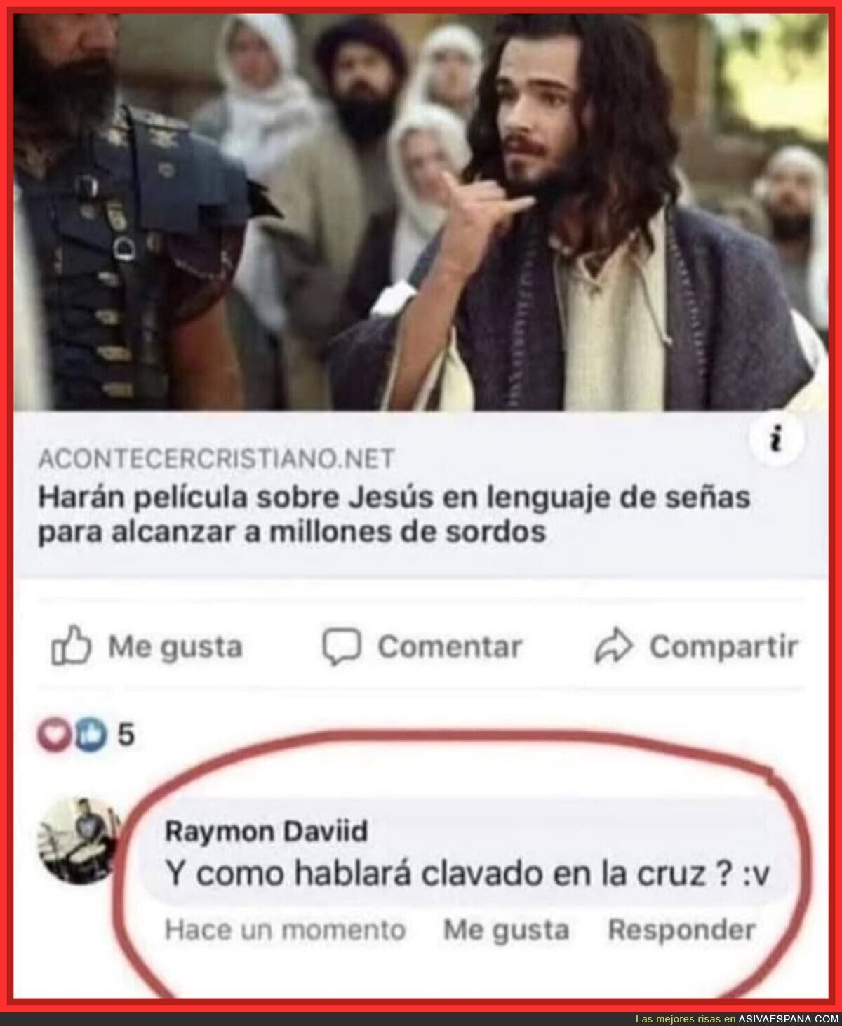 El del comentario de abajo va a ir al infierno