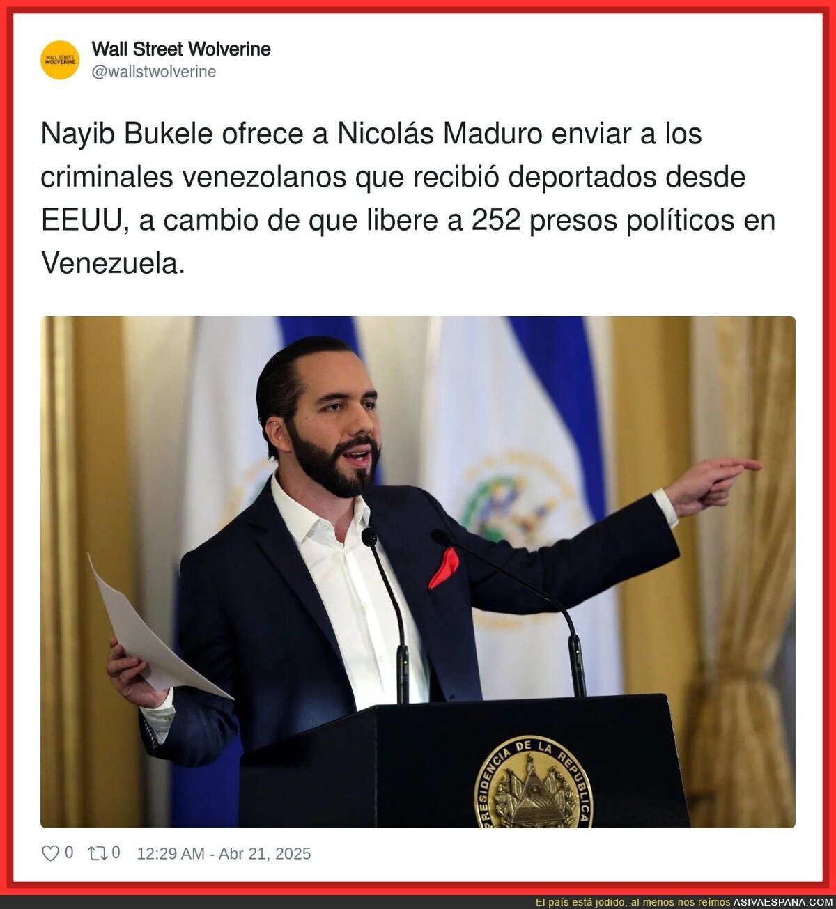 El ofrecimiento de Bukele a Maduro