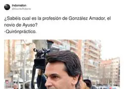 La profesi&oacute;n de Gonz&aacute;lez Amador, el novio de Ayuso