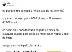 La gente joven si puede irse de casa