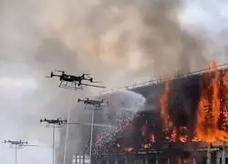 C&oacute;mo China utiliza drones especializados para combatir incendios