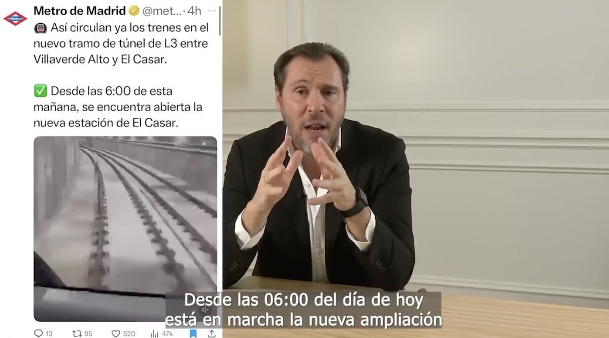 Óscar Puente retrata a Ayuso con esta estación de Metro en Madrid