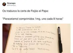 Este es el nivel de letra de Feij&oacute;o