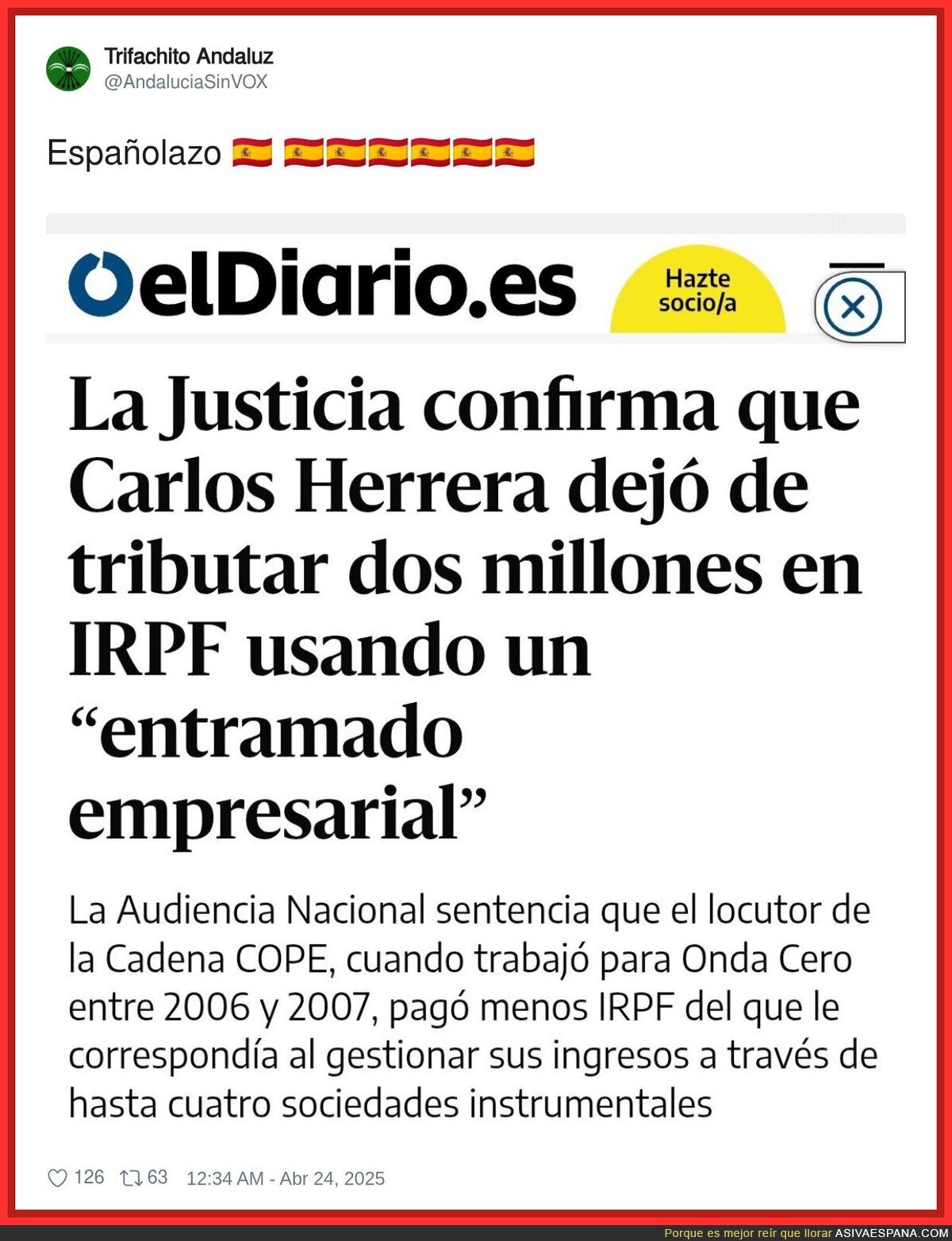 Que gran patriota es Carlos Herrera