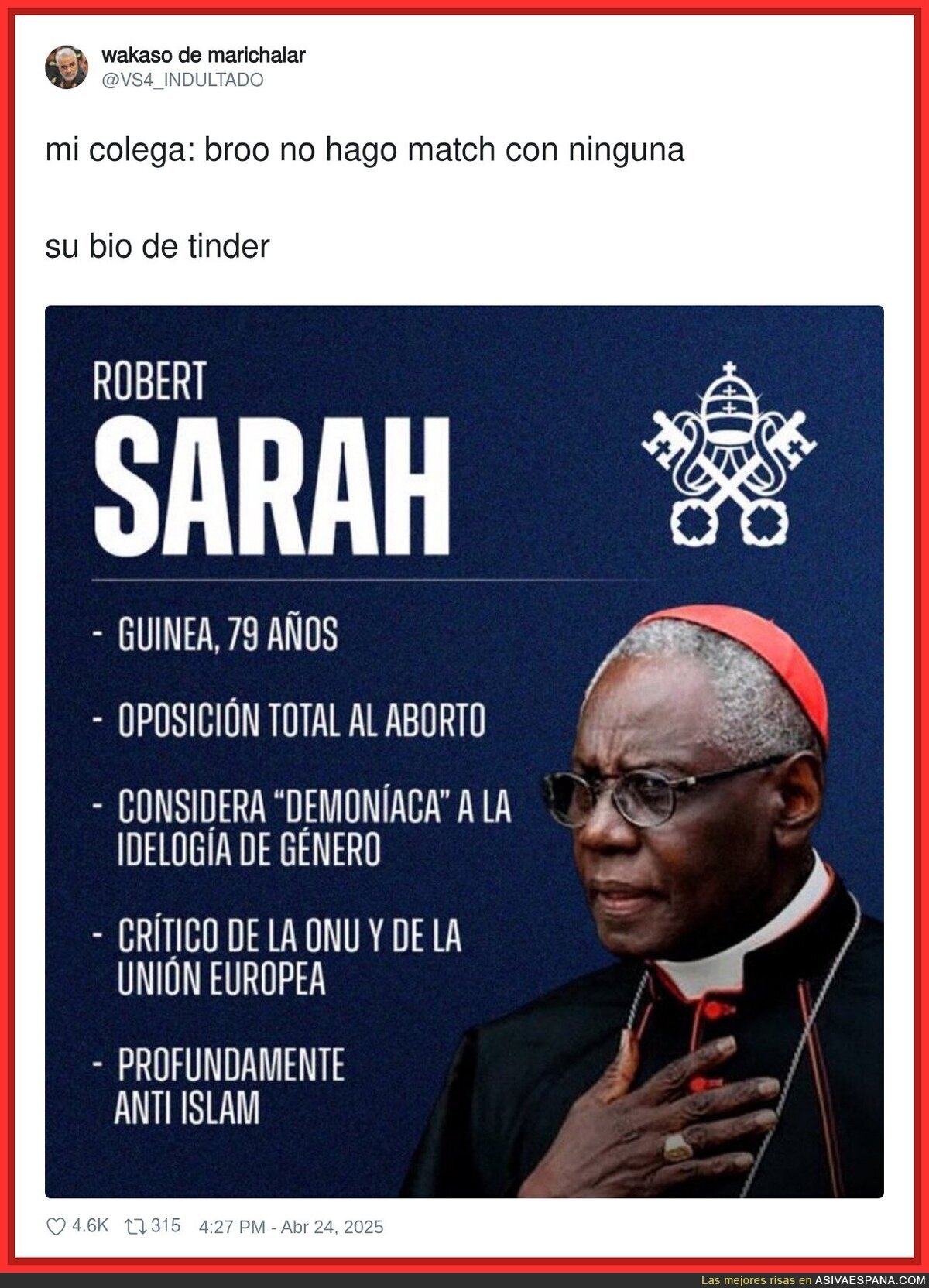 Uno de los favoritos para ser Papa según la ultraderecha