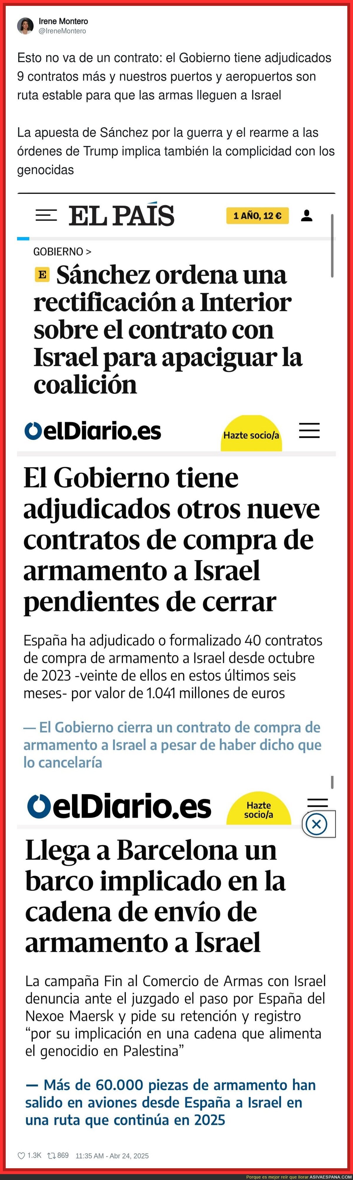 El Gobierno socialista y su buena relación con Israel