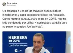 Carlos Herrera deber&iacute;a dar una lecci&oacute;n de patriotismo y hacer las cosas bien