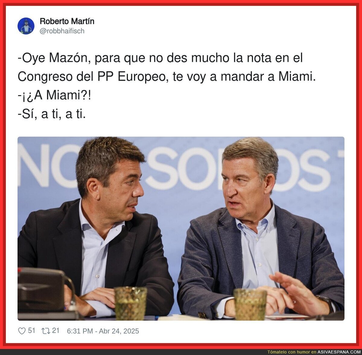 Feijóo quiere la fiesta en paz