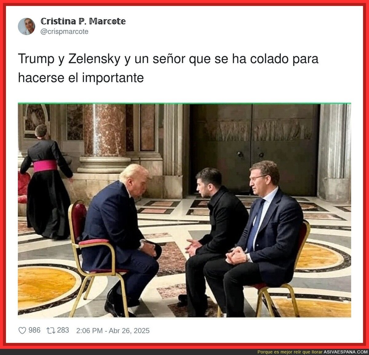 Feijóo no estaba en la reunión porque no quería