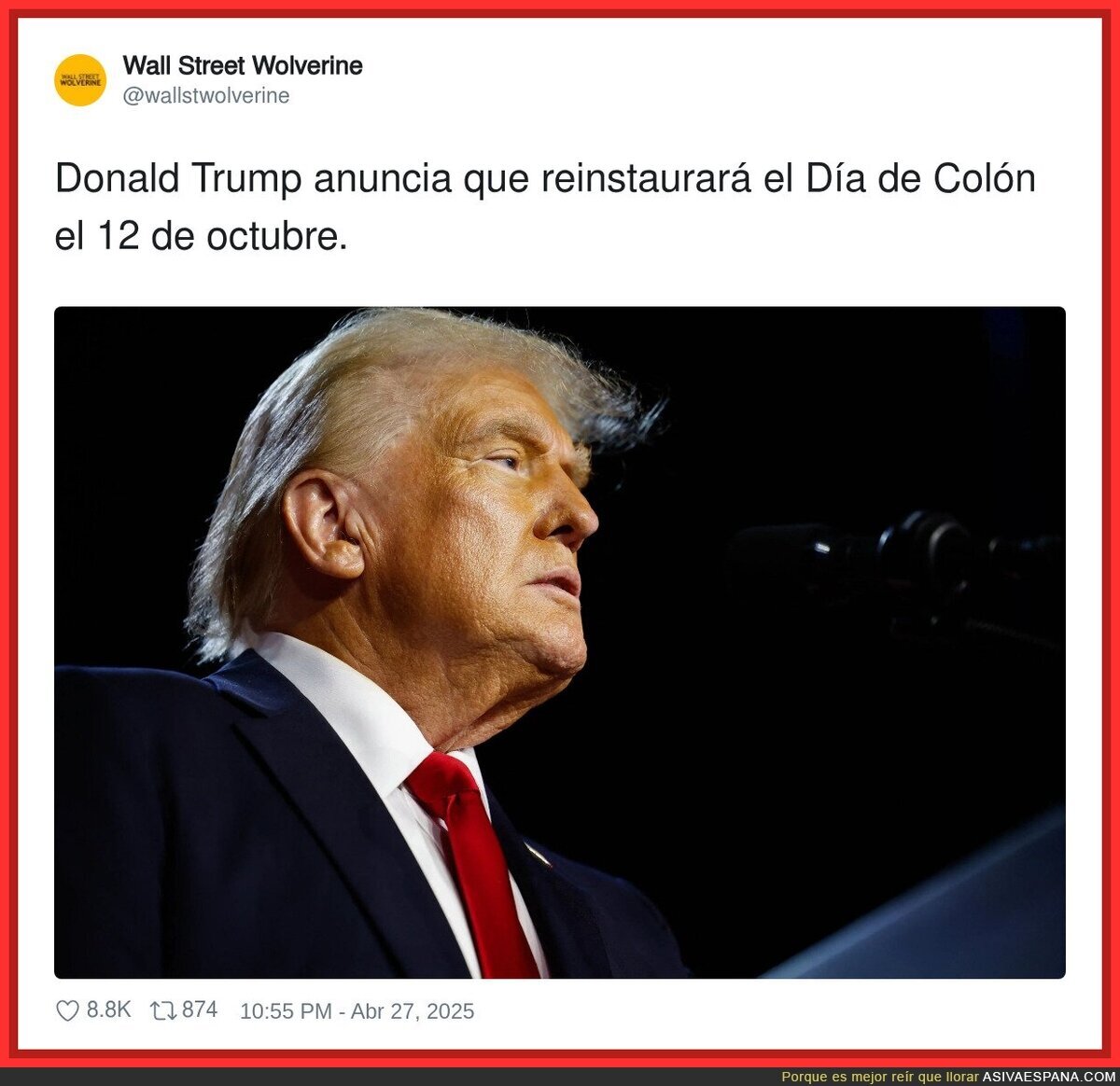 El 12 de octubre renace con Trump