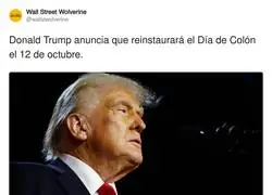 El 12 de octubre renace con Trump