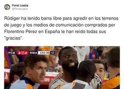 Rudiger es un peligro p&uacute;blico