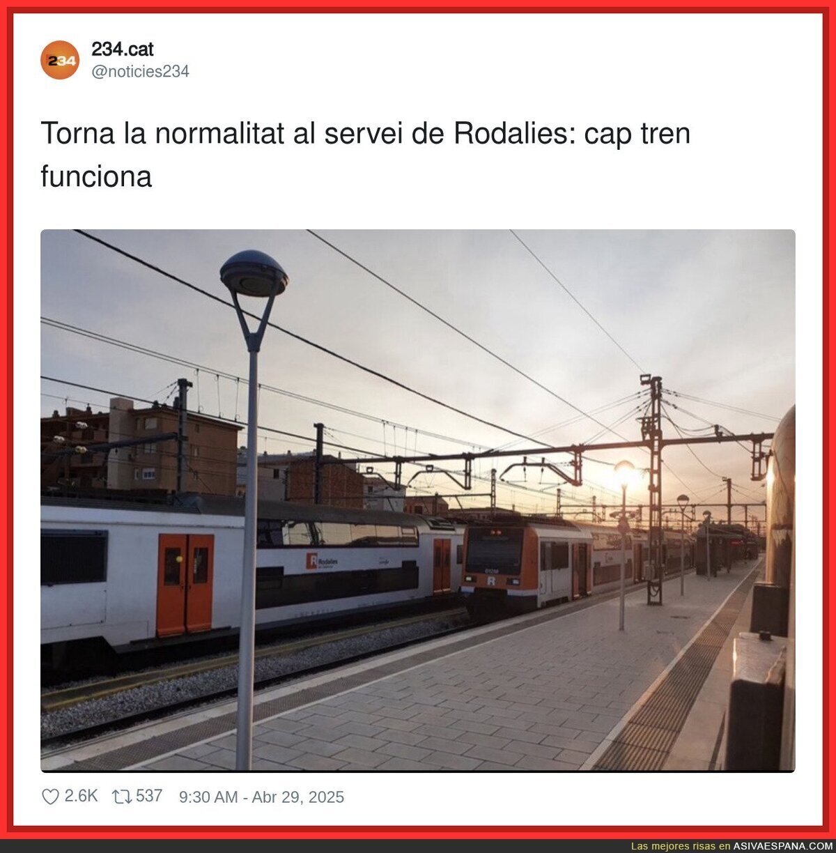 Normalidad en el servicio de Rodalies