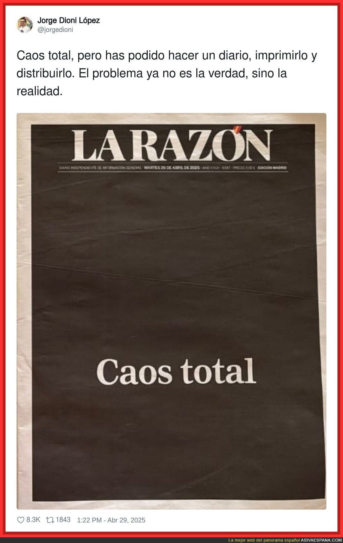 Caos pero no mucho