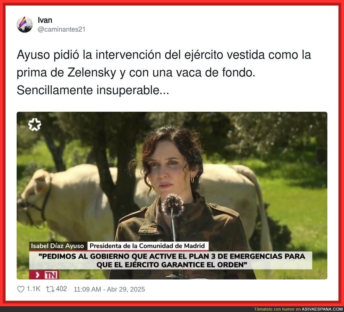 Es surrealista lo de Ayuso