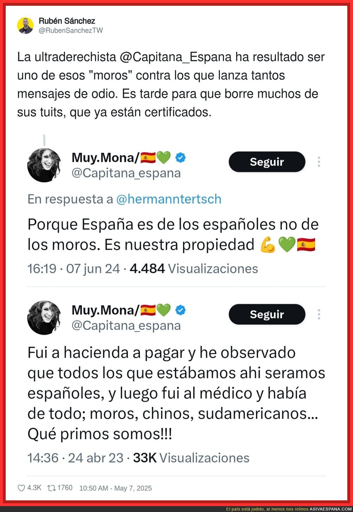 Así lanzaba mensajes de odio contra los suyos