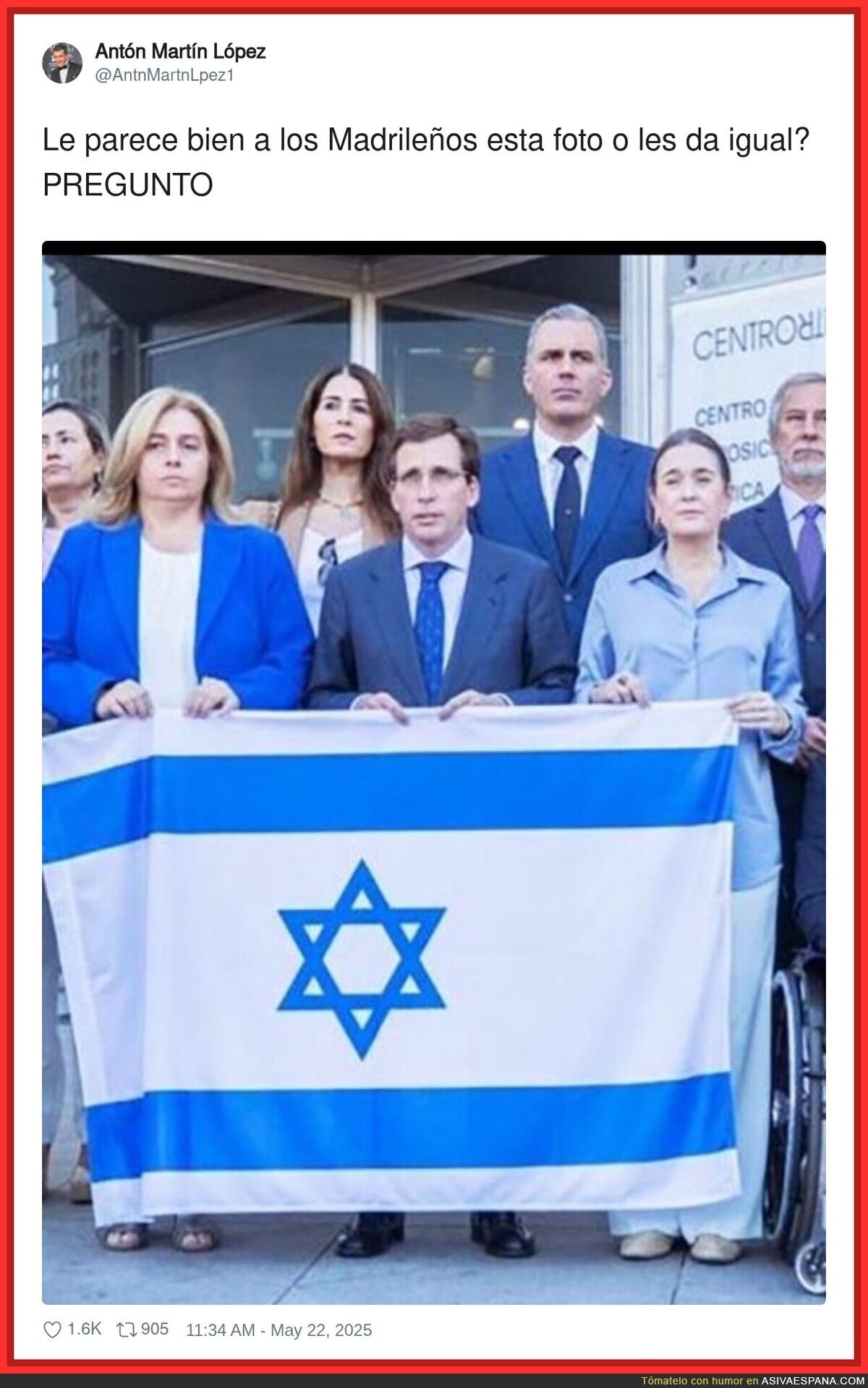 ¿Qué te parece esta foto del pequeño José Luis con la bandera de Israel?
