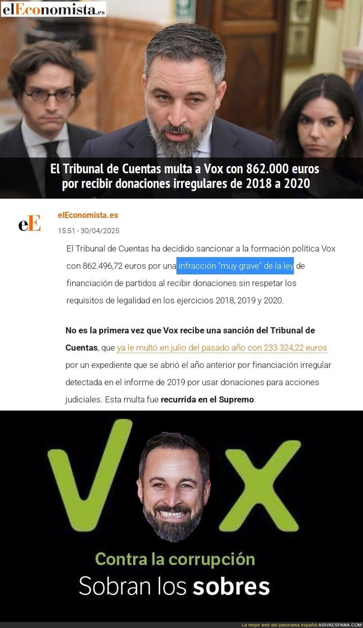 Abascal luchando contra la corrupción... de los demás