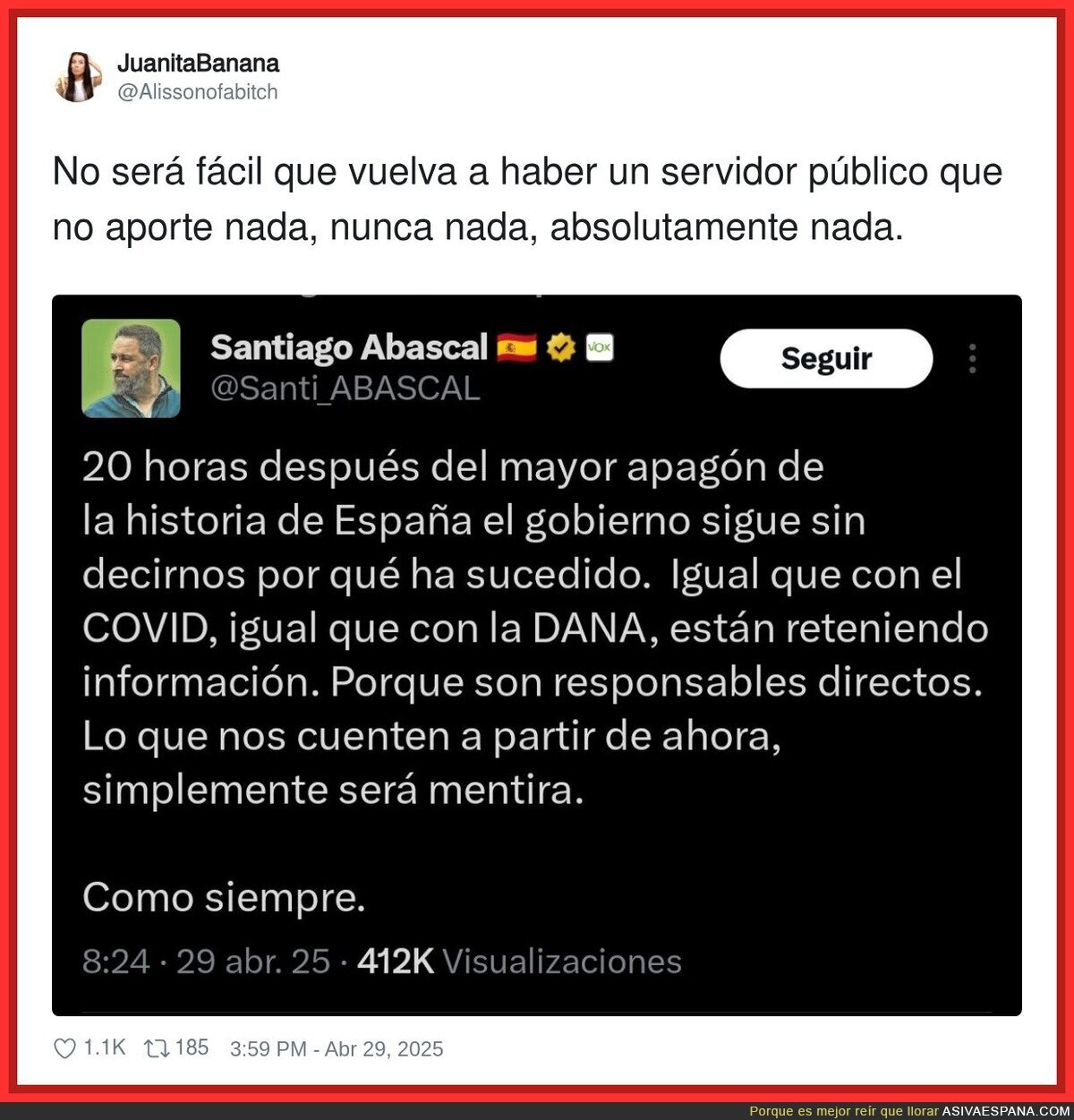 Santiago Abascal es un experto en esparcir odio