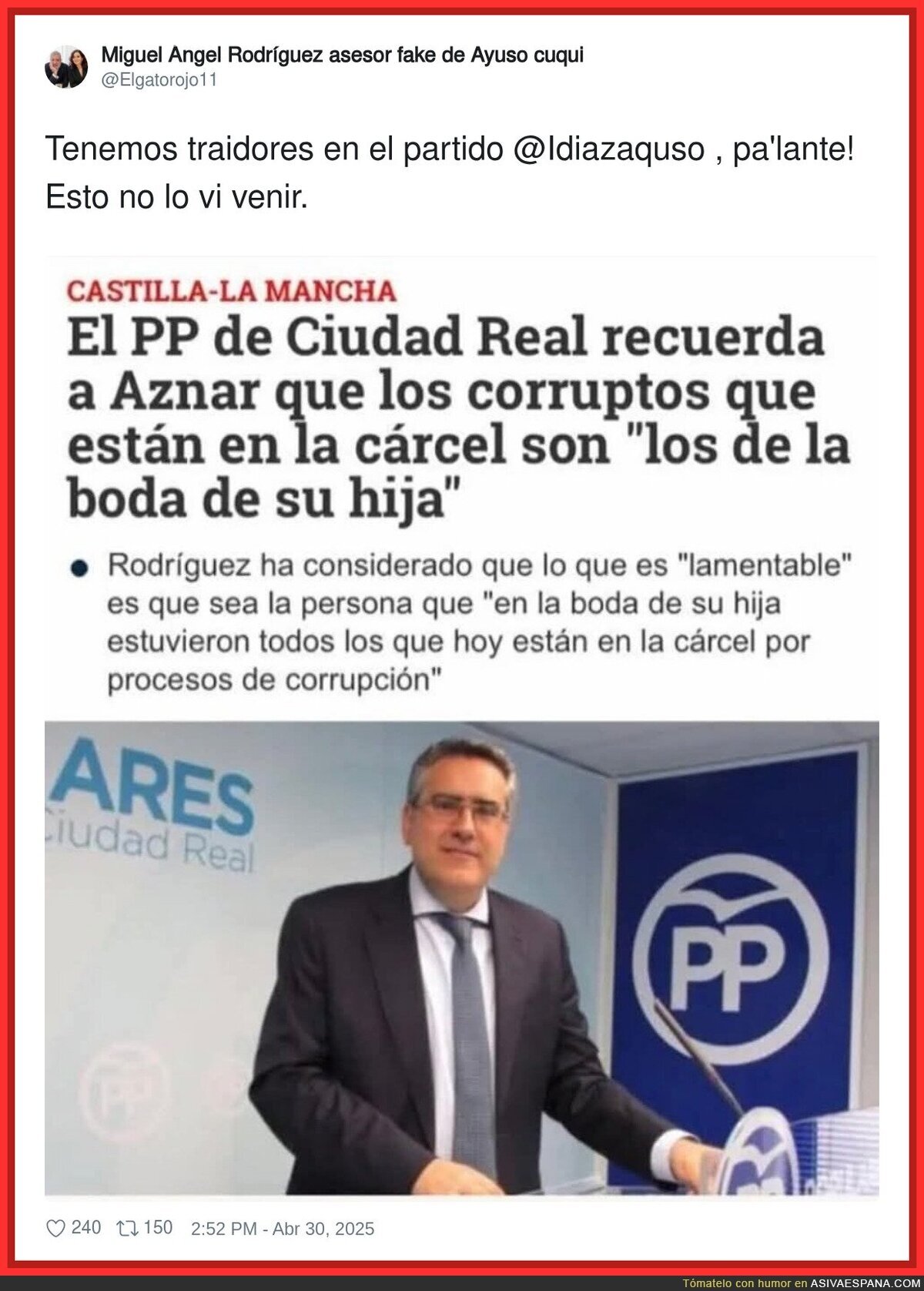 Las verdades a la cara desde el propio PP