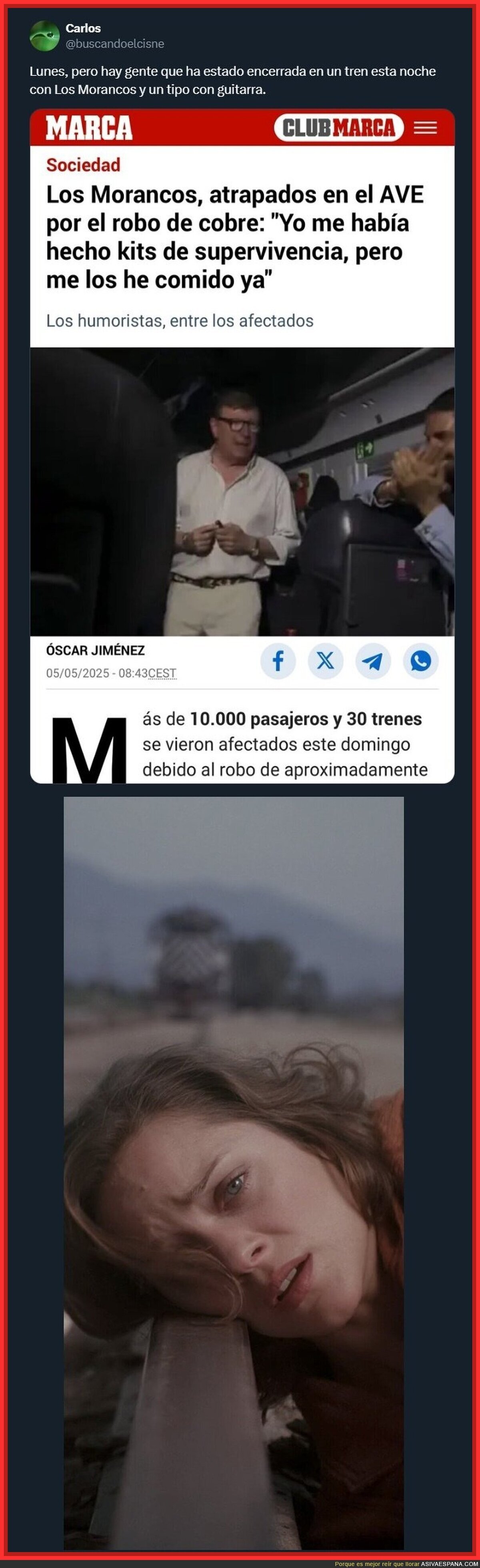 Si has tenido un mal día, imagina quedarte encerrado en un tren con los Morancos
