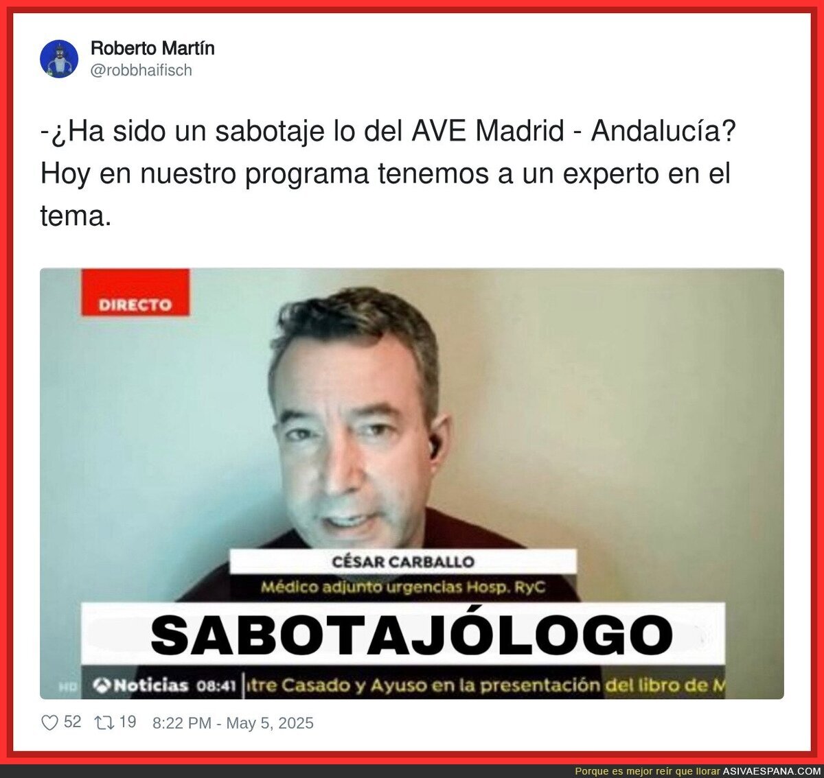 Ya salen los expertos del sabotaje del AVE