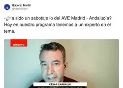 Ya salen los expertos del sabotaje del AVE