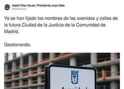 Las calles de la Ciudad de la Justicia