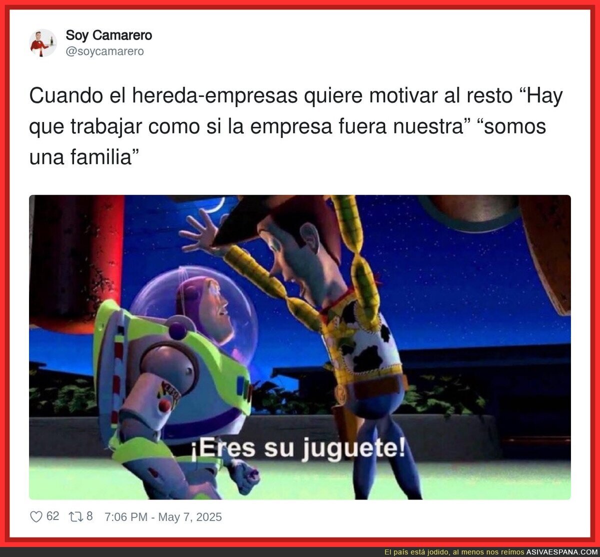 No hay ninguna familia en el trabajo