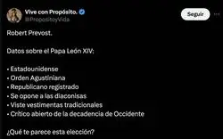 Sobre el nuevo Papa Leon XIV