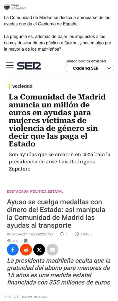 La Comunidad de Madrid del PP no tiene verg&uuml;enza