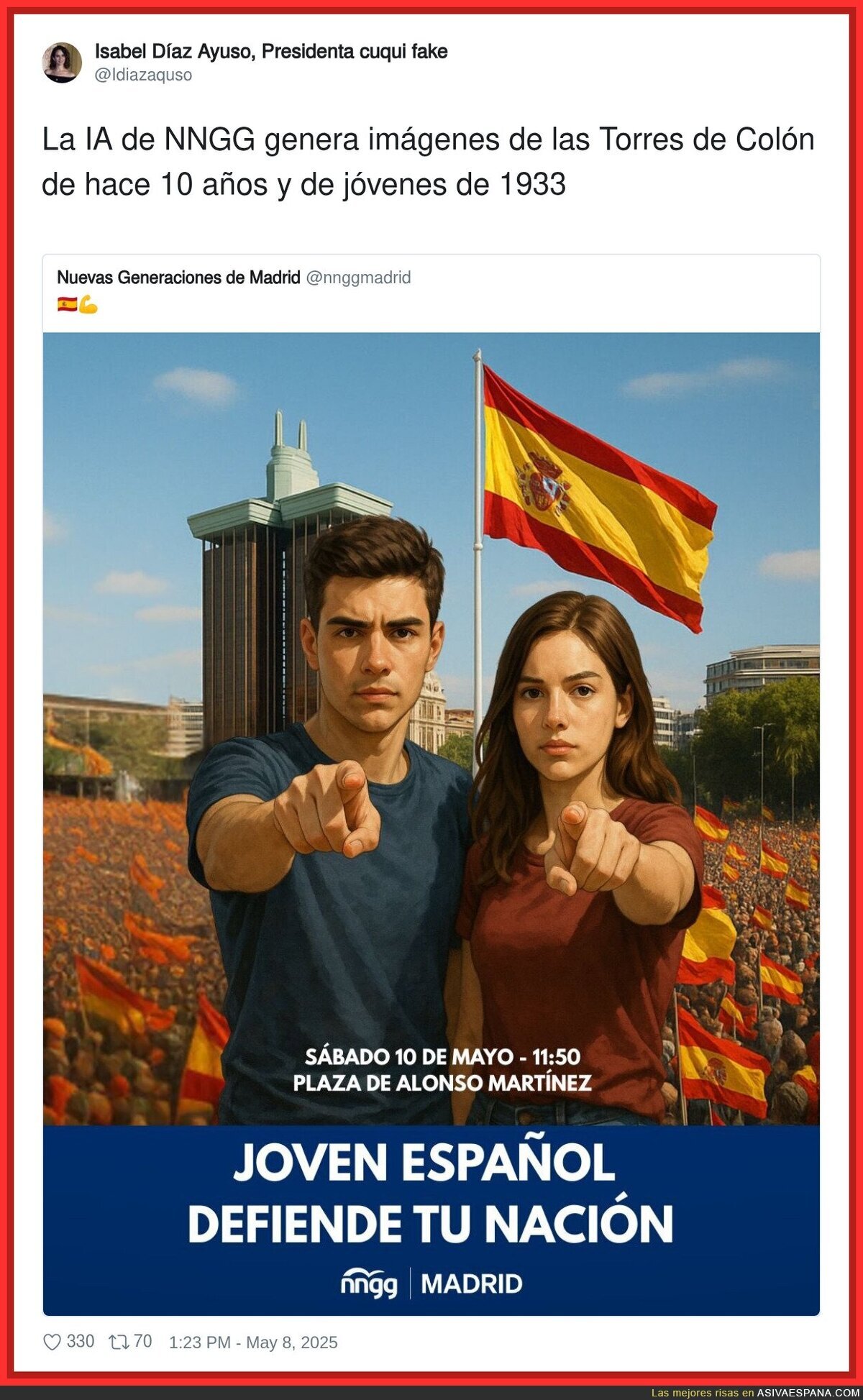Así ve las NNGG a Madrid y los jóvenes