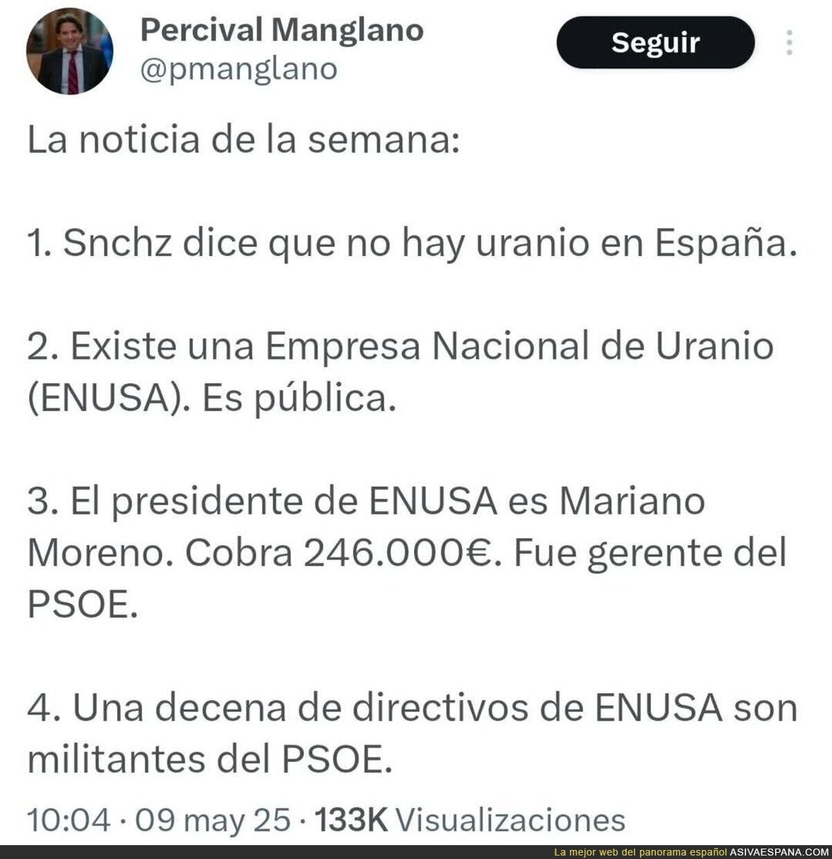 Manipulación sobre el Uranio en España