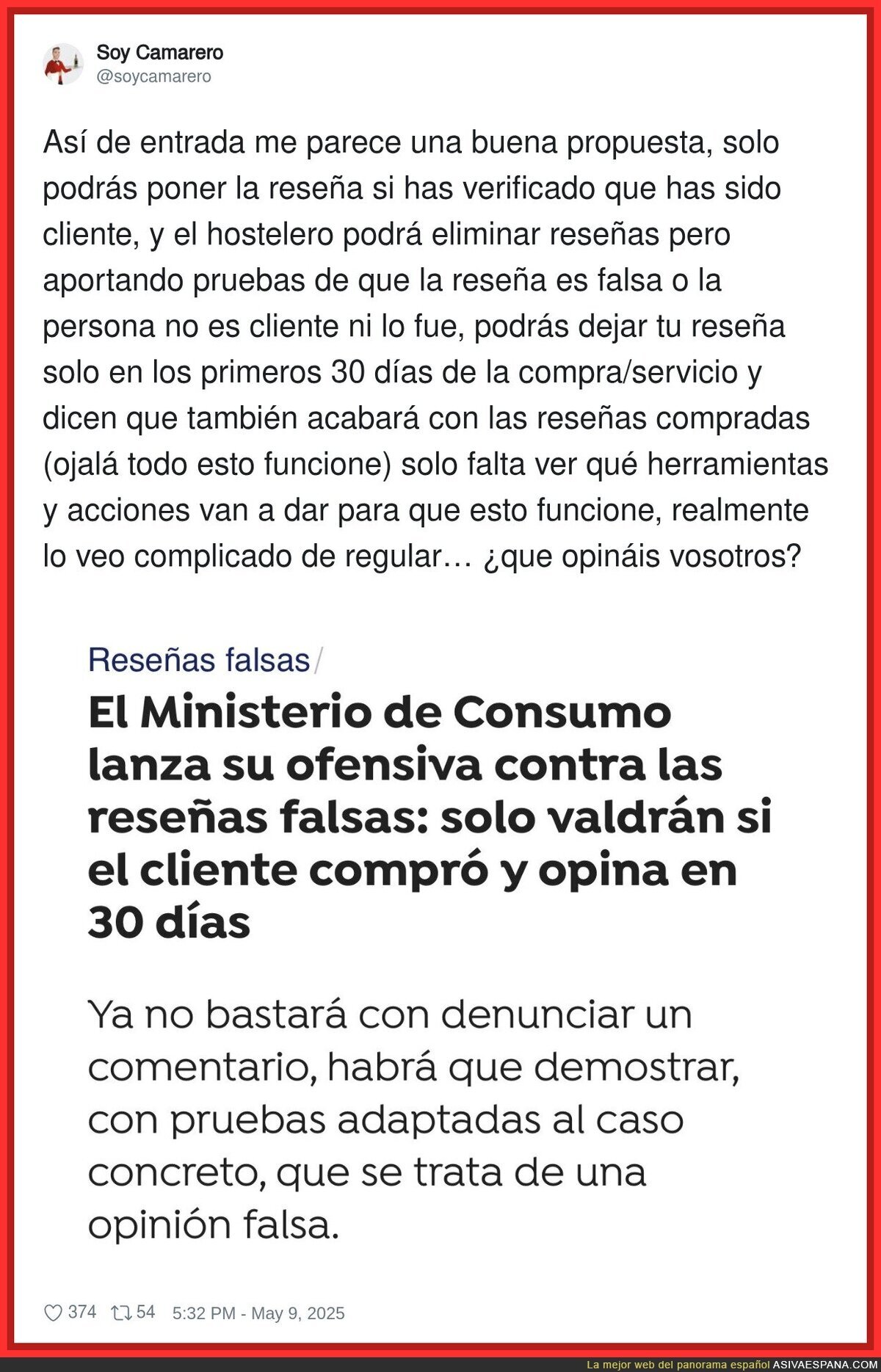 Un primer paso para acabar con las reseñas falsas