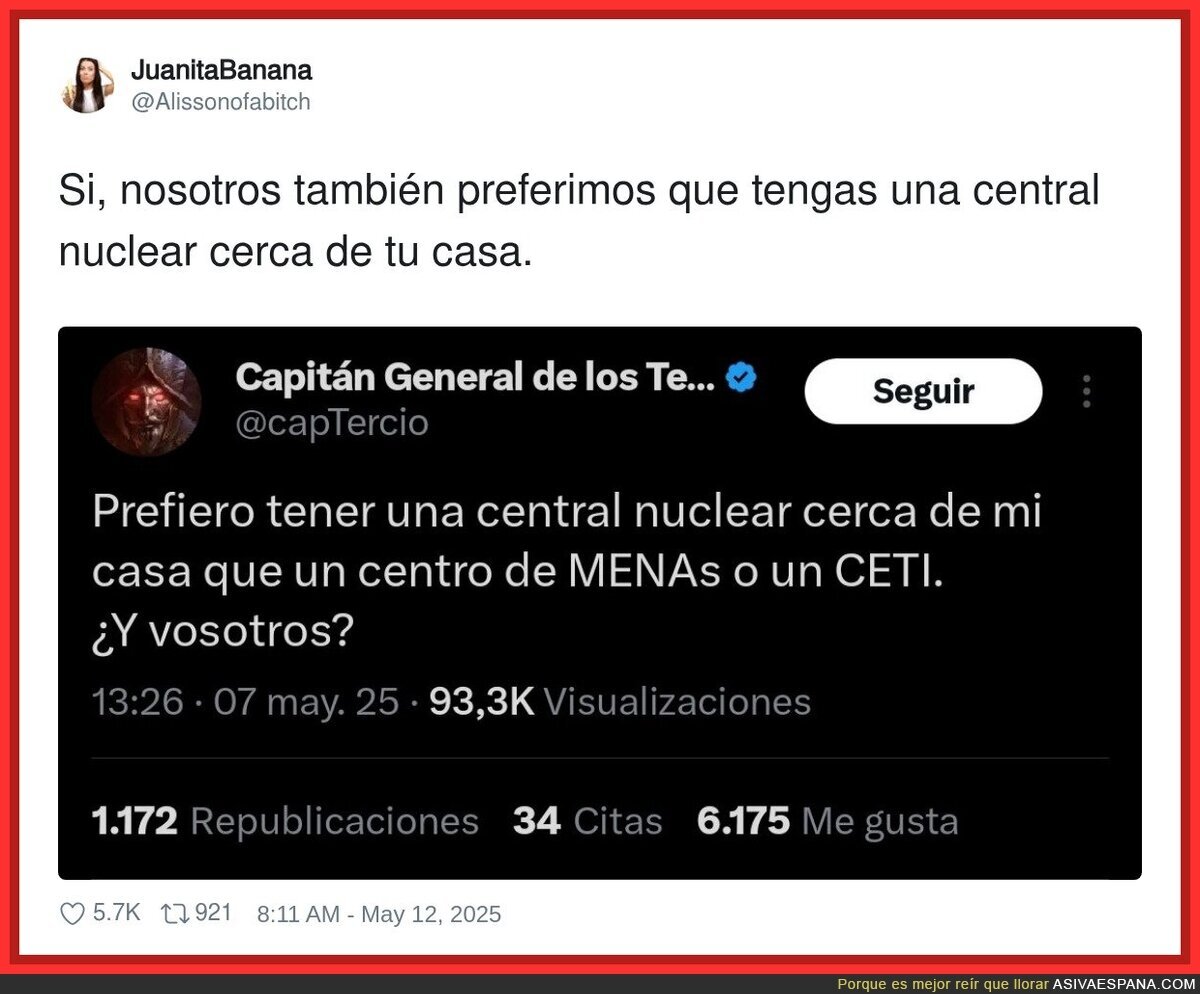 Que tranquilidad vivir al lado de una central nuclear