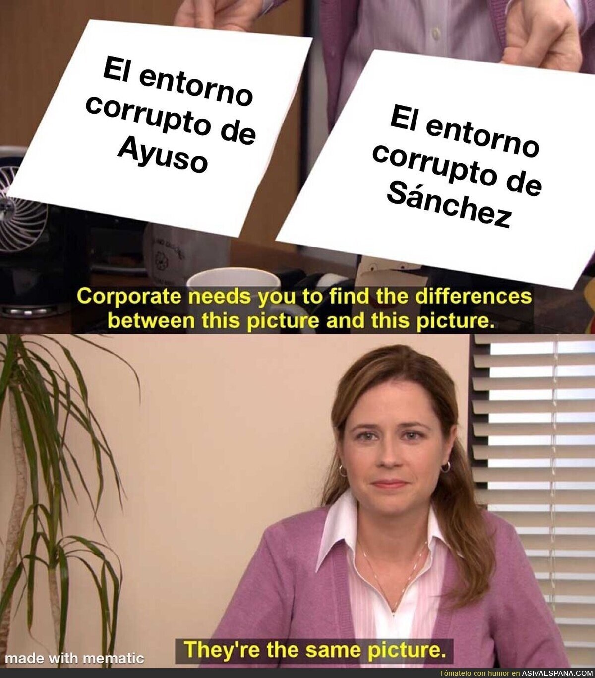Solo la ideología puede justificar la corrupción según el partido.