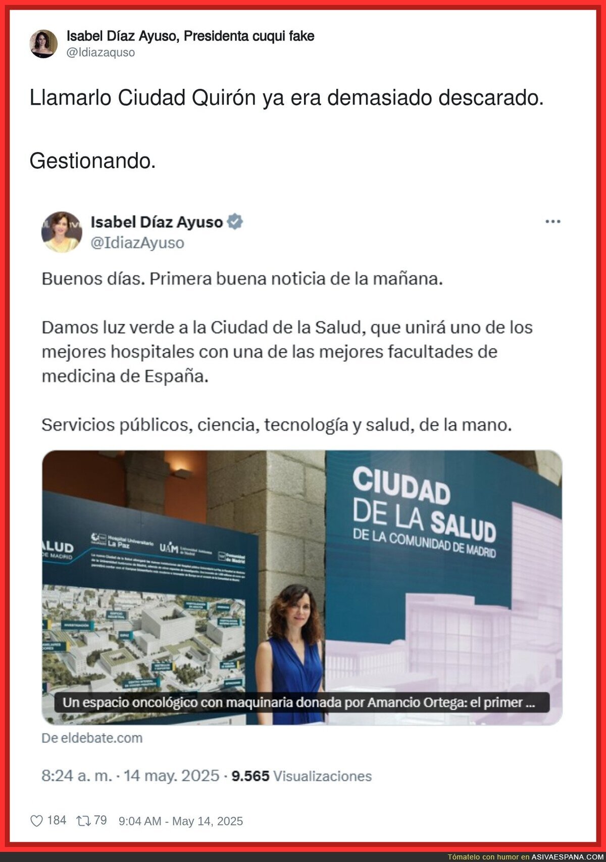 Ayuso sabe disimular 'algo'