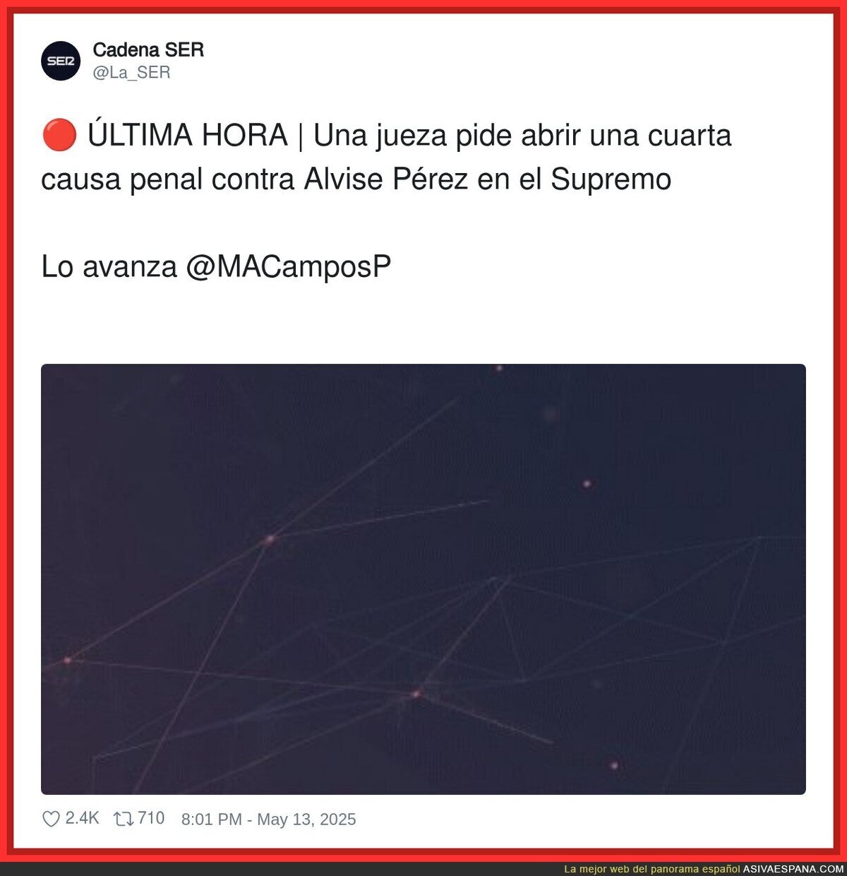 Alvise Pérez no tiene tiempo para tantos juicios