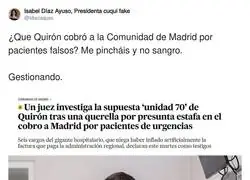 Ayuso juega con la salud de la gente