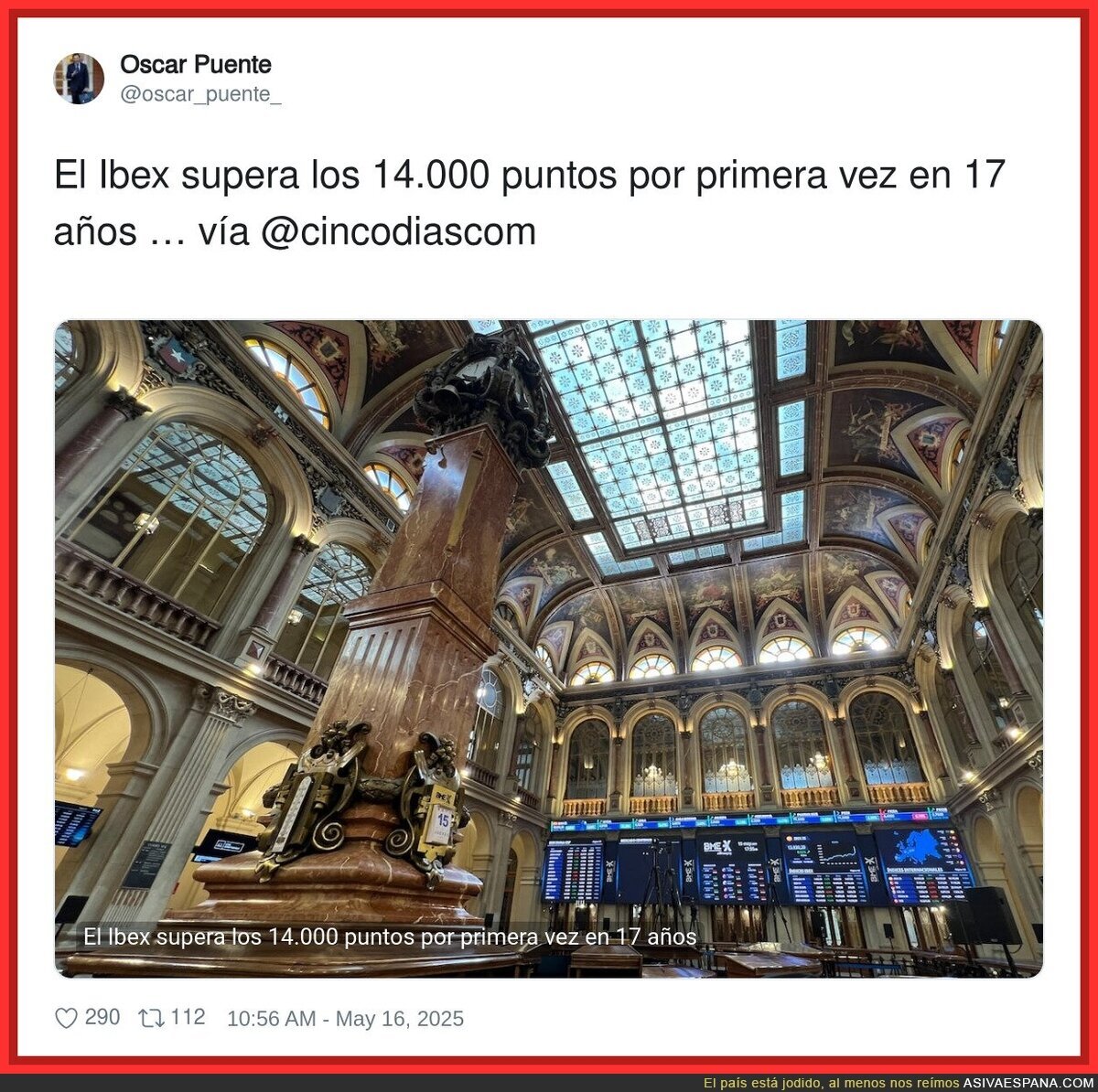 Parece que España va genial con Pedro Sánchez al frente