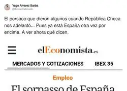 La econom&iacute;a espa&ntilde;ola silencia a la derecha